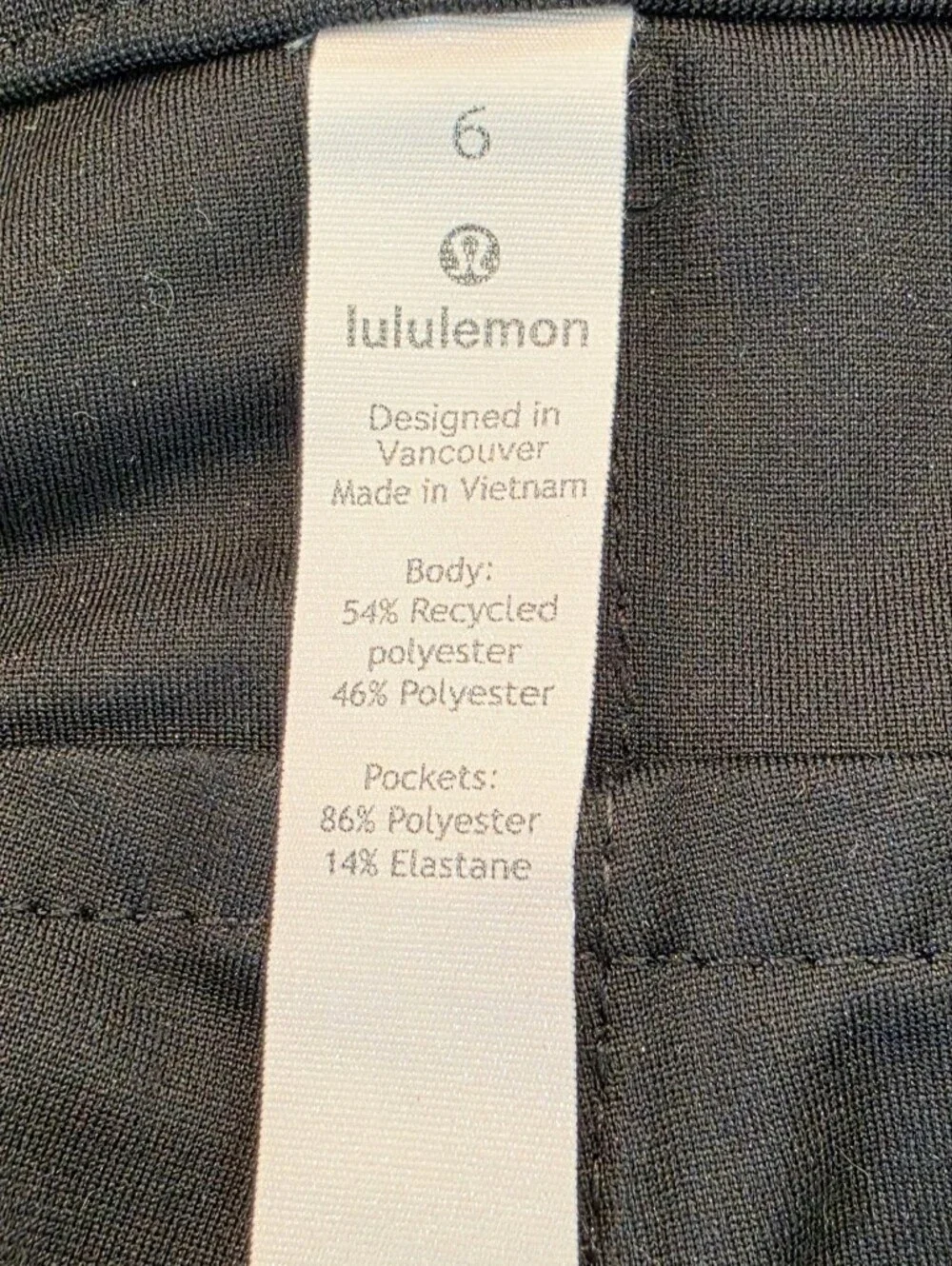 Lululemon Women's Black Stretch Performance Pants Size 6 | Office Career Travel